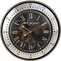 Widdop Moving Gear World Map Wall Clock