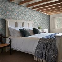William Morris at Home Honeysuckle Dusk Blue Wallpaper