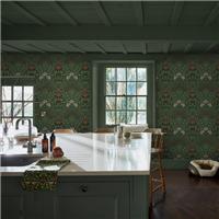 William Morris at Home Garden Moss Green Wallpaper