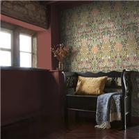 William Morris at Home Dove Rose Olive Wallpaper