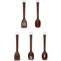 Sur La Table Set of 5 Acacia Wood Utensils