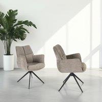 Indus Valley Camden Swivel Dining Chair, Chenille