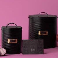 Typhoon Otto Set of 2 Round Black Vegetable Caddies