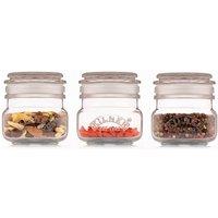 Kilner Set of 3 Universal Square Push Top Jars, 250ml