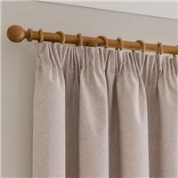 Luna Brushed Blackout Pencil Pleat Curtains