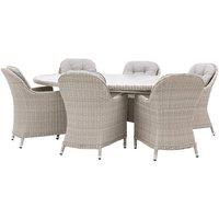 Cedar & Sage Nola 6 Seater Oval Outdoor Dining Set