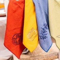 PurerHome x Eden Project Set of 4 Embroidered Cotton Napkins