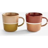 PurerHome Set of 2 Fire Fine China Little Brew Mugs