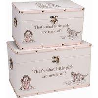 Petit Cheri Set of 2 Little Girls Storage Boxes