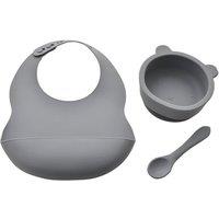 Bambino Silicone Bib, Bowl and Spoon Feeding Set