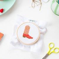 Cotton Clara Cowboy Boot Cross Stitch Kit