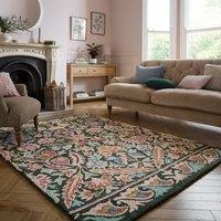 Annalise Mid Century Floral Wool Rug