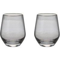 Hestia Set of 2 Tumbler Glasses with Gold Rim