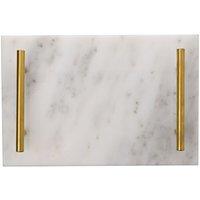 Hestia Marble Tray with Metal Handles