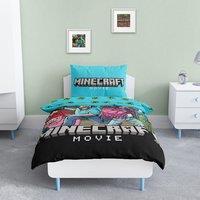 Minecraft Movie Squad Polycotton Single Duvet Cover & Pillowcase Set