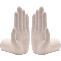 Hestia Set of 2 Ceramic Hands Bookends