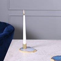 Hestia Celestial Blue Agate Candlestick Holder