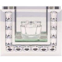 Hestia Crystal Rectangle Tealight Holder