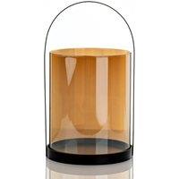 Hestia Metal and Amber Glass Lantern