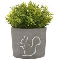 Hestia Artificial Plant in Squirrel Silhouette Plant Pot