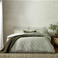 The Linen Yard Hebden Reversible 100% Cotton Duvet Cover & Pillowcase Set