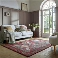William Morris At Home Strawberry Thief Wool Rug