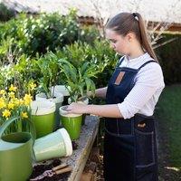 Fallen Fruits Denim Cross Back Garden Apron