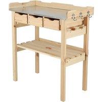 Fallen Fruits Zinc Topped 3 Drawer Potting Table
