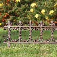 Fallen Fruits Cast Iron Broad Design Lawn Edging