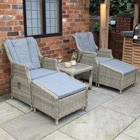 Wentworth 5 Piece Deluxe Reclining Outdoor Chair Set