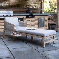 Roma Sunlounger with Pull Out Side Table