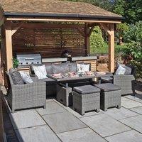 Paris 7 Seater Deluxe Outdoor Sofa and Dining Set