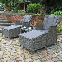 Paris 5 Piece Deluxe Outdoor Reclining Chair Set