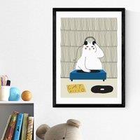 East End Prints Disco Cat by Seekprint Print