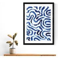 East End Prints Blue Minimal by Dan Hobday Print