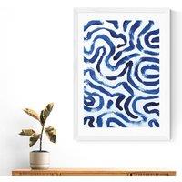 East End Prints Blue Minimal by Dan Hobday Print