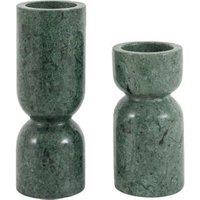 Set of 2 Taraza Marble Candlestick Holders
