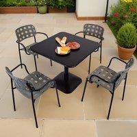 Modura Albin Square Table with 4 Karin Armchairs
