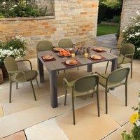 Modura Henrik Rectangular Dining Table with 6 Stina Armchairs