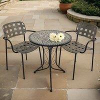 Summer Terrace Atlanta Round Bistro Table with 2 Karin Chairs