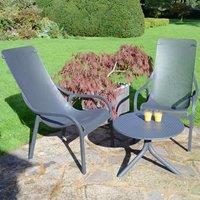 Nardi Step Low Round Table with 2 Net Lounge Chairs