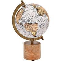 Harvey Makin Gold & Wood Globe Ornament