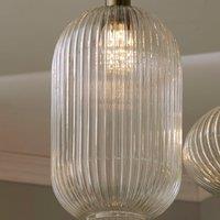 Return - Abigail Tall Ribbed Glass Pendant Light
