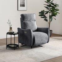 Emil Chenille Recliner Swivel Chair