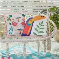 Tropical Flamingo Outdoor Cotton Filled Cushion