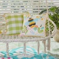 Buzzy Bee Outdoor Cotton Square Filled Cushion