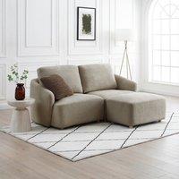 Lyla Boucle Modular 2 Seater with Footstool