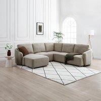 Lyla Boucle Modular Full Corner Sofa with Footstool