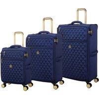 IT Luggage Set of Three Glimmering Soft Shell Suitcases