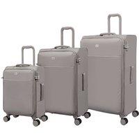 IT Luggage Set of Three Lustrous Luxe Soft Shell Suitcases